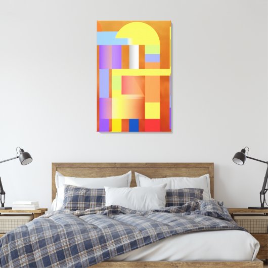 "Geometrische Kunstdrucke | Premium Leinwand Mauer (Insitu (Schlafzimmer))