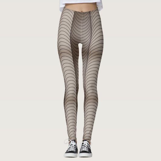 geometrische Kunstrohre für optische Täuschung Leggings (Vorderseite)