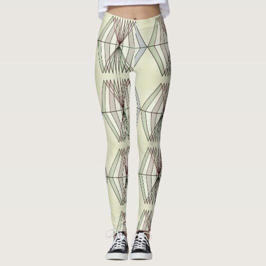 geometrische Kunstrohre für optische Täuschung Leggings (Vorderseite)