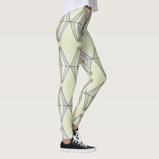 geometrische Kunstrohre für optische Täuschung Leggings (Rechts)