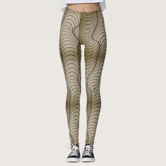 geometrische Kunstrohre für optische Täuschung Leggings (Vorderseite)