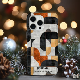 Geometrische Kurven und Texturen, moderne Eleganz Case-Mate iPhone Hülle