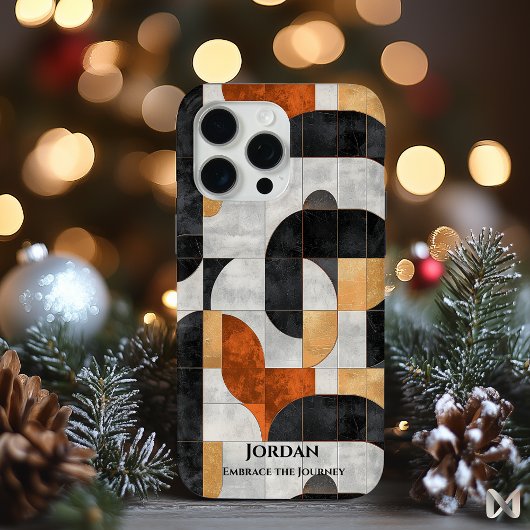 Geometrische Kurven und Texturen, moderne Eleganz Case-Mate iPhone Hülle