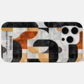 Geometrische Kurven und Texturen, moderne Eleganz Case-Mate iPhone Hülle (Rückseite (Horizontal))