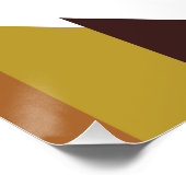 Geometrische Landschaft des mittleren Jahrhunderts Poster (Ecke)