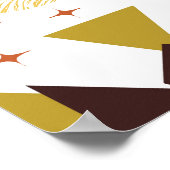 Geometrische Landschaft des mittleren Jahrhunderts Poster (Ecke)