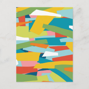 Geometrische Landschaftspostkarte Postkarte
