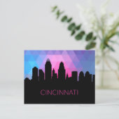 Geometrische Landschaftsstadtansicht | Cincinnati, Postkarte (Stehend Vorderseite)