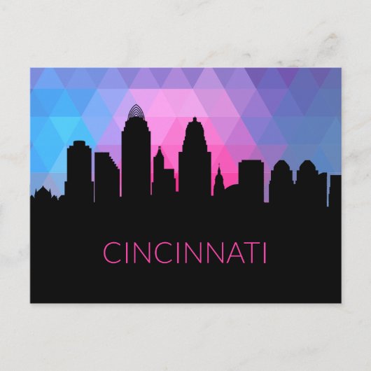 Geometrische Landschaftsstadtansicht | Cincinnati, Postkarte (Vorderseite)