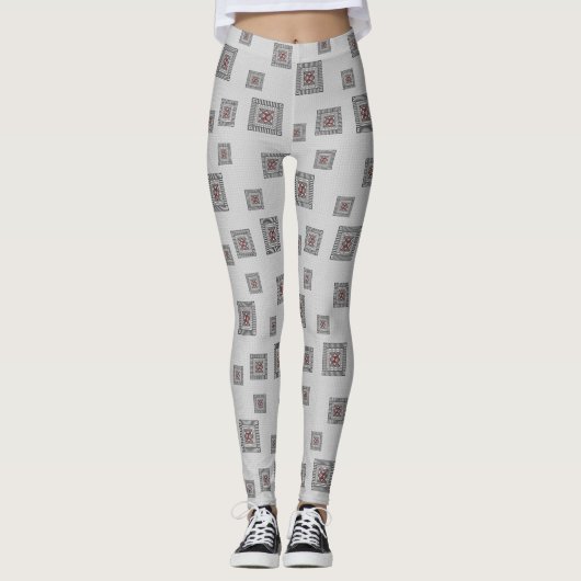 Geometrische Leggings (Vorderseite)