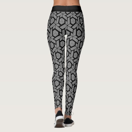 geometrische Leggings für die weißen Punkte (Rückseite)
