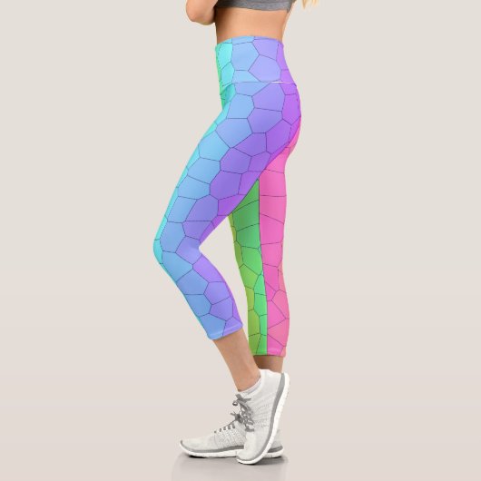 Geometrische Leggings für Helle Regenbogen (Links)
