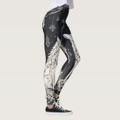 Geometrische Leggings für Schwarzweiß-Wolf (Rechts)