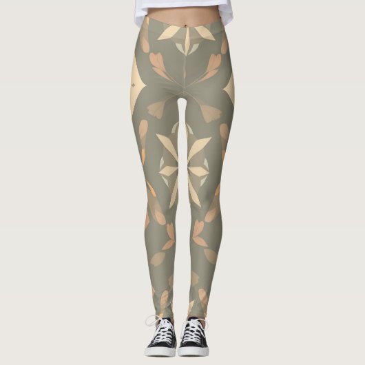 Geometrische Leggings Weichfarben (Vorderseite)