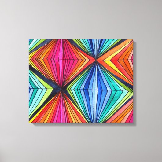 Geometrische Leinwand der Rainbow-Grafik (Vorderseite)