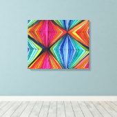 Geometrische Leinwand der Rainbow-Grafik (Insitu (Holzboden))