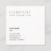 Geometrische leuchtende GreySilver quadratische Quadratische Visitenkarte (Rückseite)