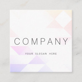 Geometrische leuchtende PastelPink quadratische Visitenkarte