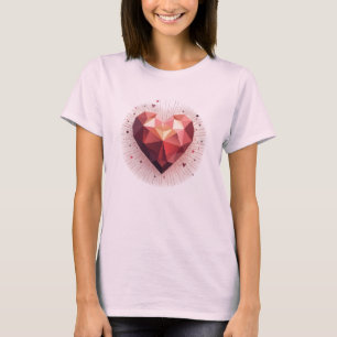 Geometrische Liebe des Herzens T-Shirt