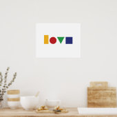geometrische Liebe oder Poster (Küche)