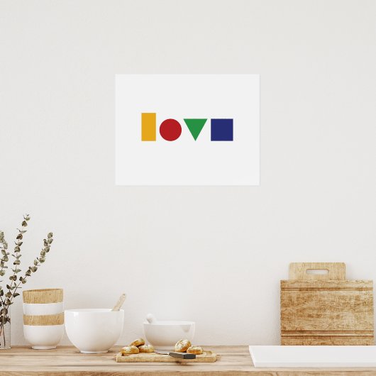 geometrische Liebe oder Poster (Küche)