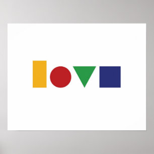 geometrische Liebe oder Poster