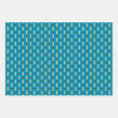 geometrische Liebe, Punkte und Zickzack Streifen Geschenkpapier Set (Vorderseite 3)