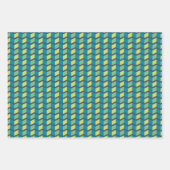 geometrische Liebe, Punkte und Zickzack Streifen Geschenkpapier Set (Vorderseite)