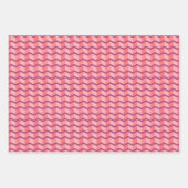 geometrische Liebe, Punkte und Zickzack Streifen Geschenkpapier Set (Vorderseite 2)