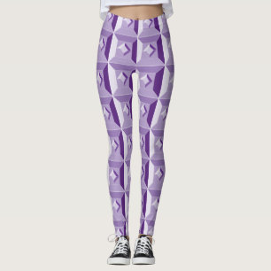 Geometrische Lila DiamantLeggings Leggings