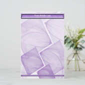 Geometrische Lila Formen Abstrakt Personalisiert Briefpapier (Stehend Vorderseite)