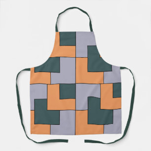 Geometrische Lila Grüne Orange Quadrate Geometrisc Schürze