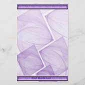 Geometrische Lila Quadrate Abstrakt Briefpapier (Vorderseite)