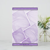 Geometrische Lila Quadrate Abstrakt Briefpapier (Stehend Vorderseite)