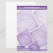 Geometrische Lila Schattierungen Personalisiert Briefpapier (Vorne/Hinten)