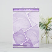 Geometrische Lila Schattierungen Personalisiert Briefpapier (Stehend Vorderseite)