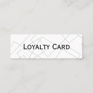 Geometrische Line Art Loyalty Card - Modern & Mini Treuekarte