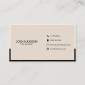 Geometrische Lines-Visitenkarte Visitenkarte (Rückseite)