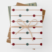 geometrische Linie für das Urlaubsmuster und Polka Geschenkpapier Set (Beispiel)