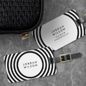 Geometrische Linien der weißen Minimalistischen Kr Gepäckanhänger