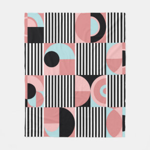 Geometrische Linien, farbenfrohe Formen Mosaik. Fleecedecke