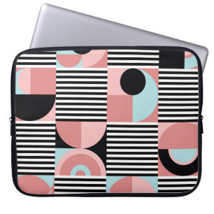Geometrische Linien, farbenfrohe Formen Mosaik. Laptopschutzhülle