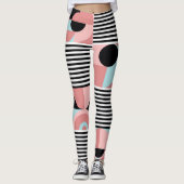 Geometrische Linien, farbenfrohe Formen Mosaik. Leggings (Vorderseite)