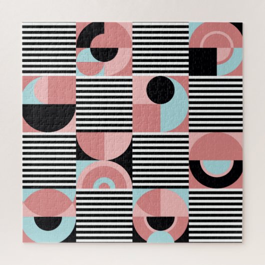 Geometrische Linien, farbenfrohe Formen Mosaik. Puzzle (Vertikal)