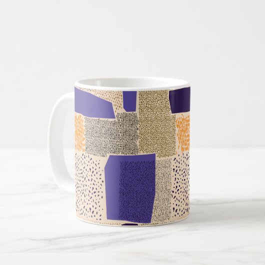 Geometrische Linien mit Unterteilung in Abstrakte  Kaffeetasse (Vorderseite Links)