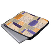 Geometrische Linien mit Unterteilung in Abstrakte Laptopschutzhülle (Vorne Knopf)