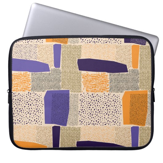 Geometrische Linien mit Unterteilung in Abstrakte Laptopschutzhülle (Vorderseite)