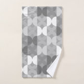 Geometrische Linien Mittelalter moderner 50er grau Badhandtuch Set (Handtuch)