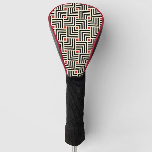Geometrische Linien Muster Golf Headcover (Vorderseite)