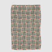 Geometrische Linien Muster Golfhandtuch (Vorderseite)